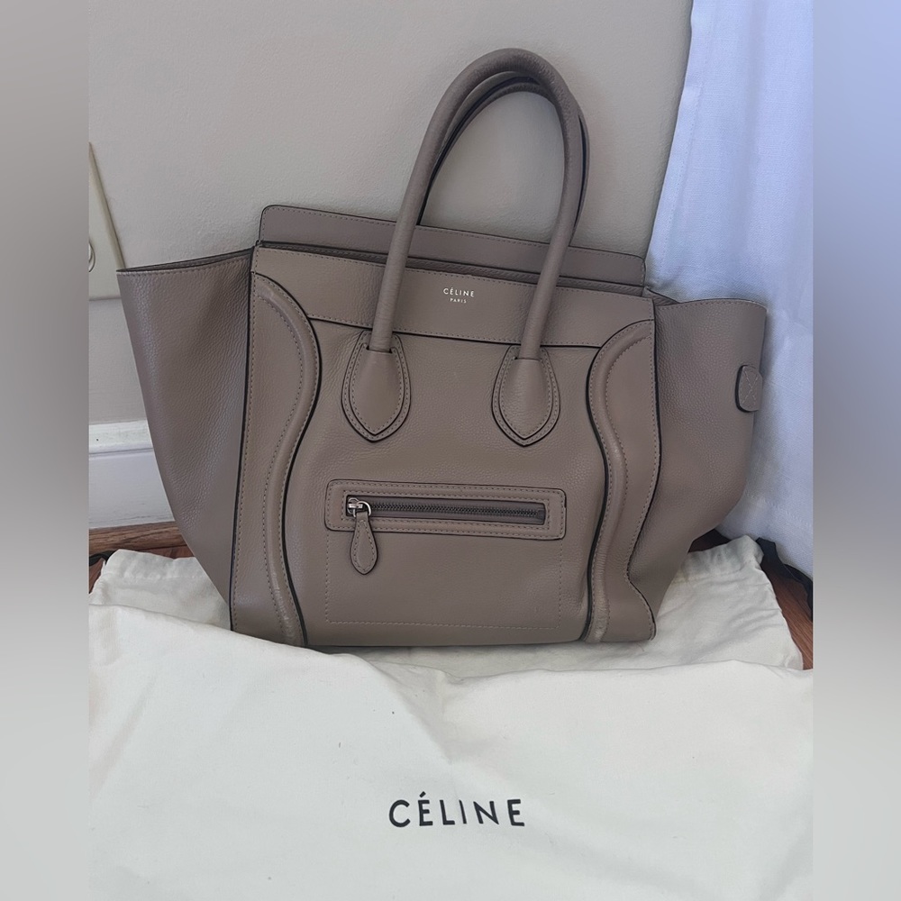 Celine mini luggage taupe